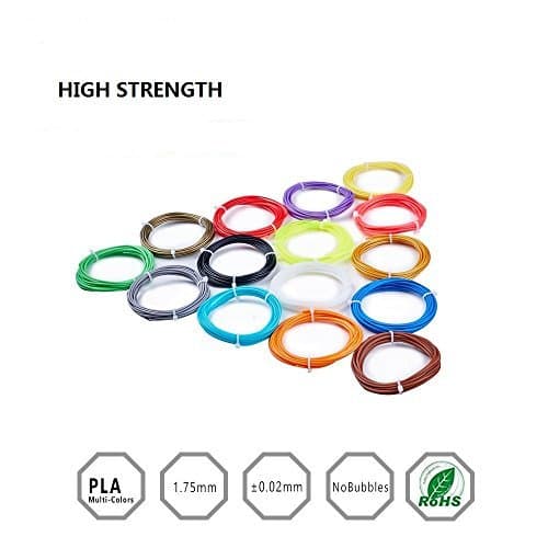 Darcos High Strength 3D Printer filament PLA 1.75mm for 3d pen，55-60gr about 17m