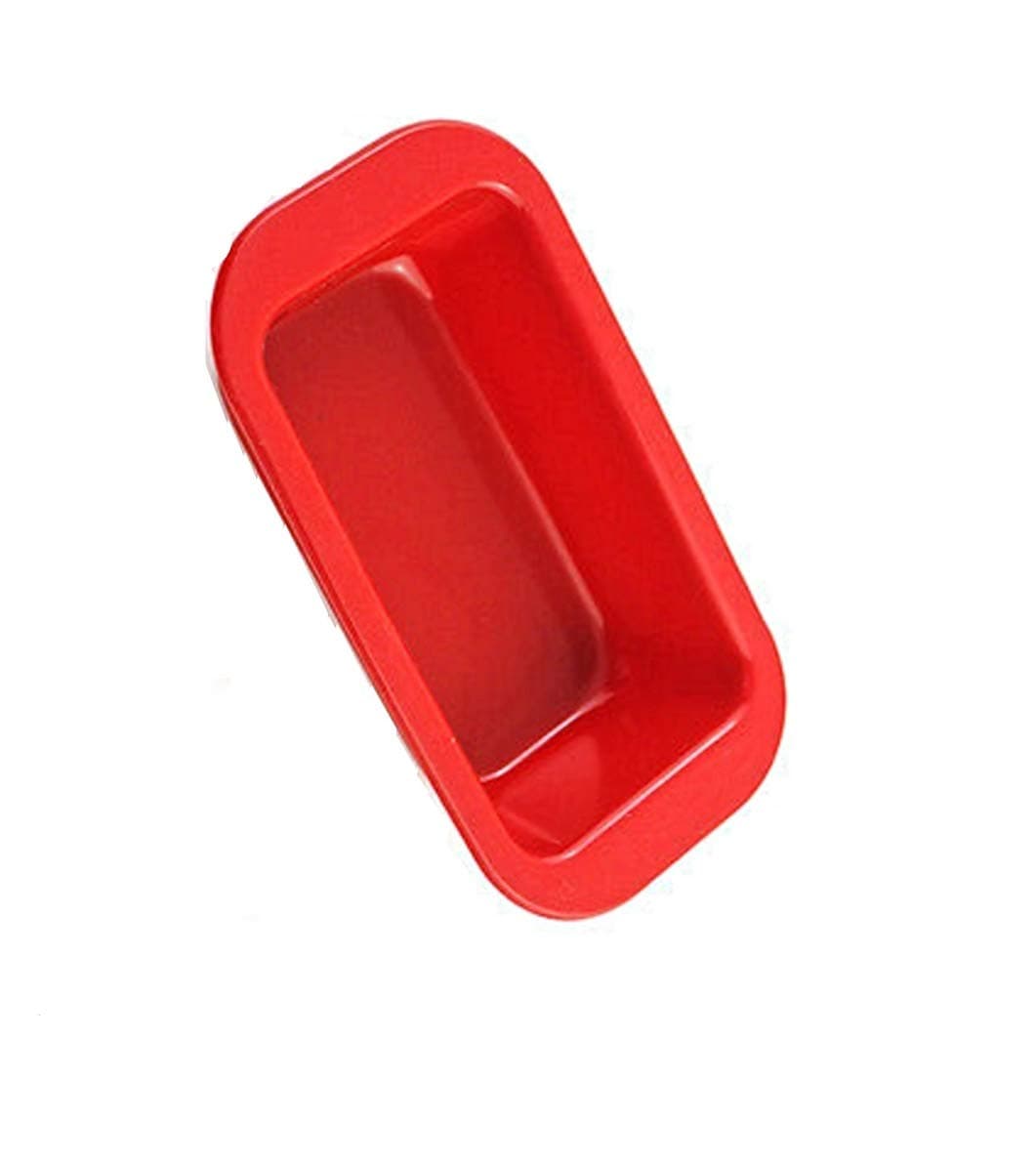 Pack of 6Pcs Small Rectangle Silicone Mold Non Stick Bread Loaf Pan Candy Cake Baking DIY Soap Mould Crafts Christmas Toast Wave Bakeware Kitchen Pans nonstick Mini Red 2.44" x 4.33"