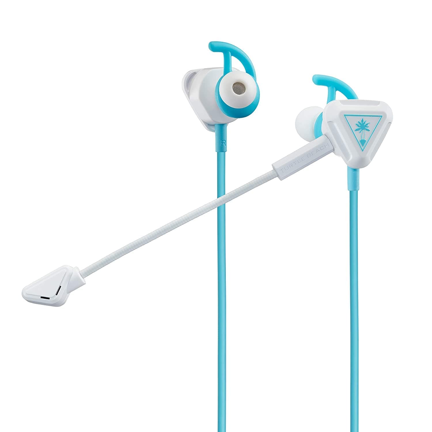 Turtle Beach Battle Buds In-Ear Gaming Headset for Mobile & PC with 3.5mm, Xbox Series X, Xbox Series S, Xbox One, PS5, PS4, PlayStation, Switch – Lightweight, In-Line Controls - White/Teal
