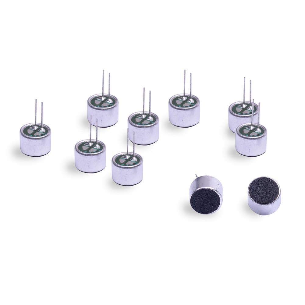 10Pcs Cylindrical Electret Condenser Microphone Pickup with 2 Pins 9×7mm for Arduino (Pack of 10) CYT1013