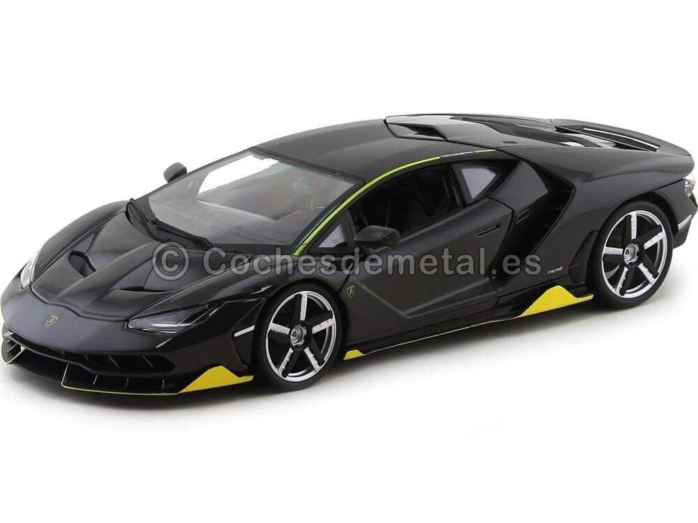 Maisto MODEL COMPATIBLE WITH LAMBORGHINI CENTENARIO LP 770-4 2016 SPECIAL EDITION CARBON/YELLOW 1:18 DIECAST MI31386G