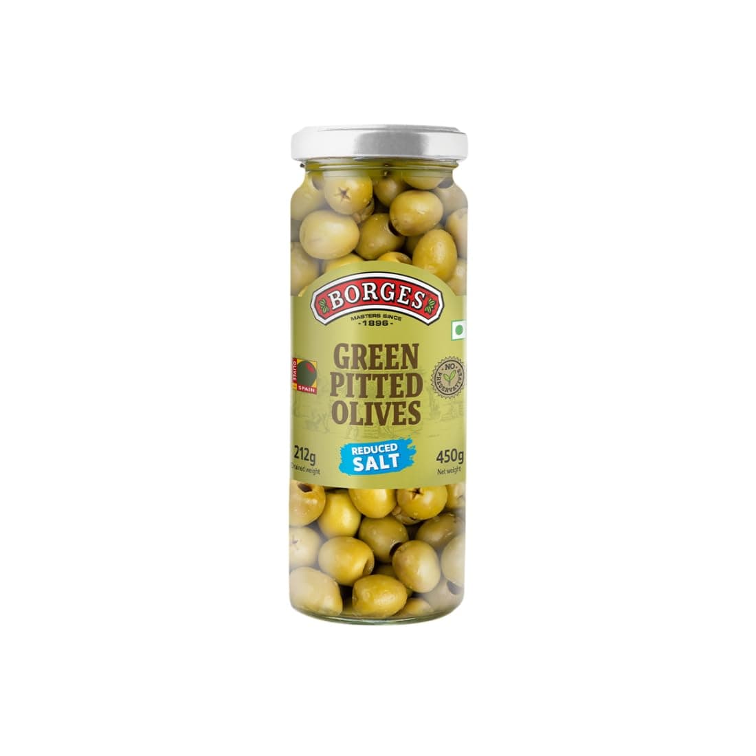 Green Pitted Olives, 450g