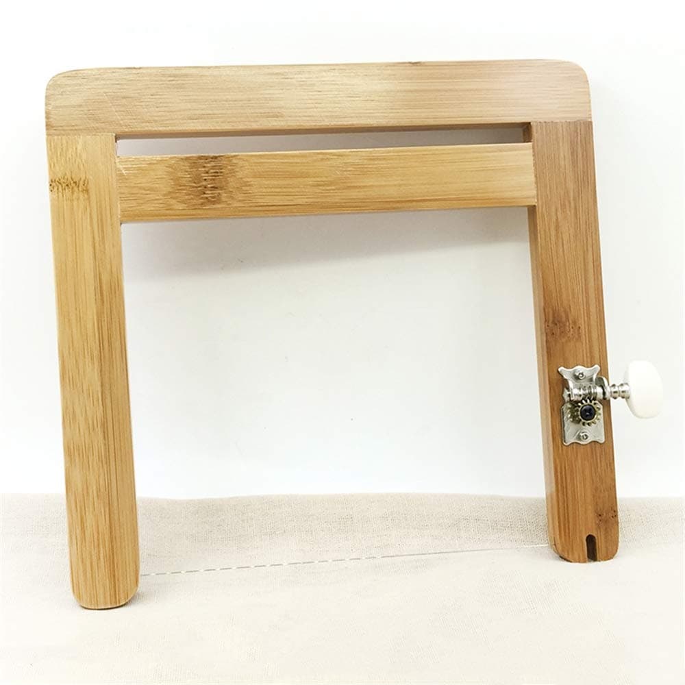 VolksRose Handmade Soap Smooth Straight Wire/String Cutter Knife Cutting, Adjustable Bamboo Non-Stick Soap Cutter Mold Cutting Making Tool for DIY Candles Trimming Cheese Soap Bread, 2 PCS Wires