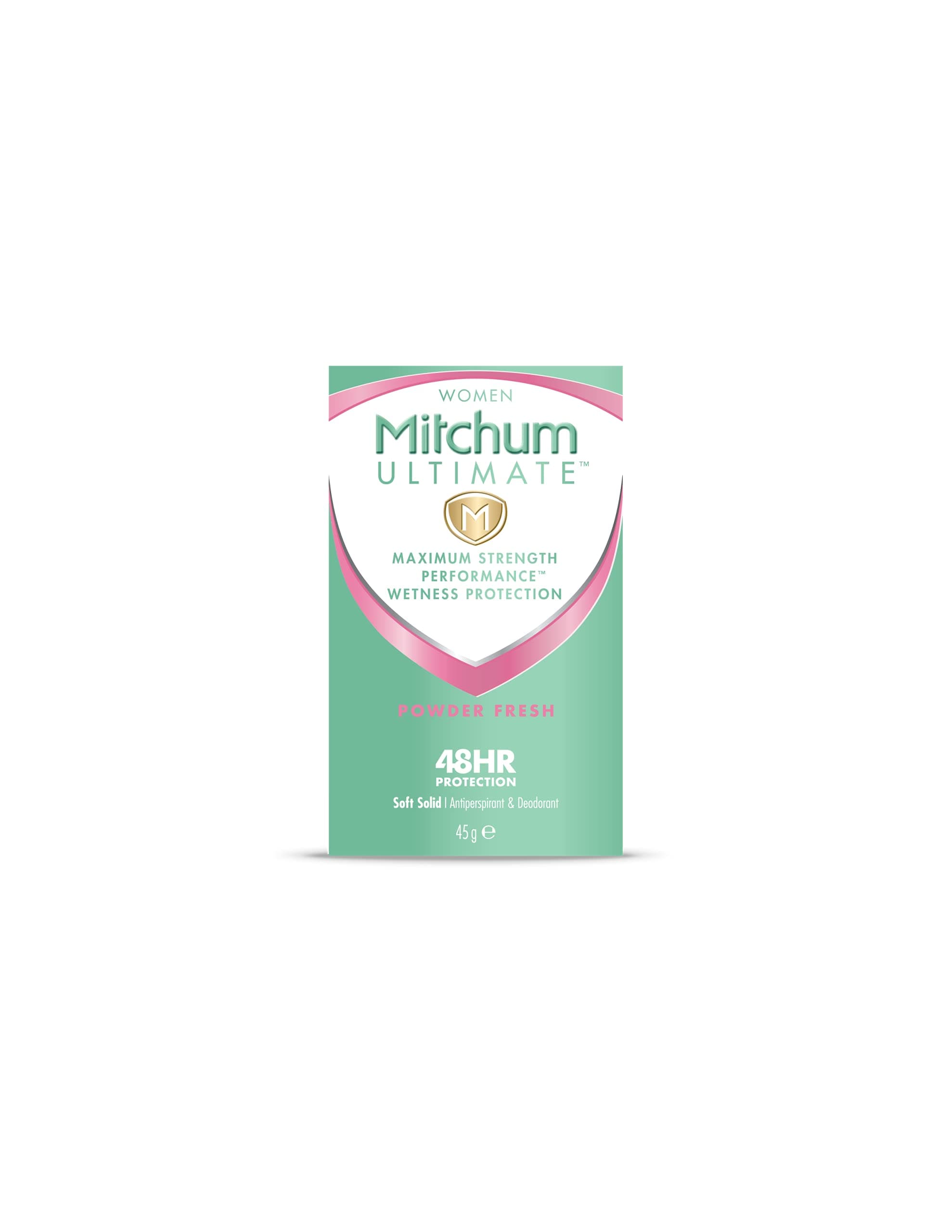 Mitchum Ultimate Women 48 Hr Protection Soft Solid Cream Stick Deodorant and Anti-Perspirant, Powder Fresh, 45 g (Pack of 1)