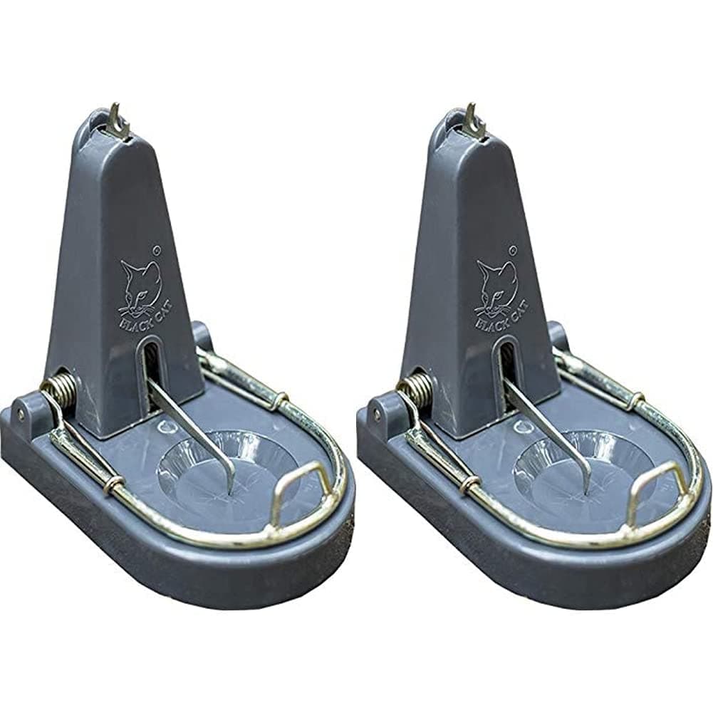 Black Cat Rat Trap: Mouse Catch (Grey, 1 Rat Trap) & Metal and Plastic Rodent Rat Trap (Grey, Medium) Combo