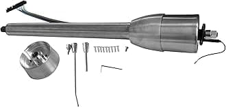 Raw Stainless Steel 28" Tilt Manual Steering Column w/Wheel Adapter Universal Manual 28" Steering Column