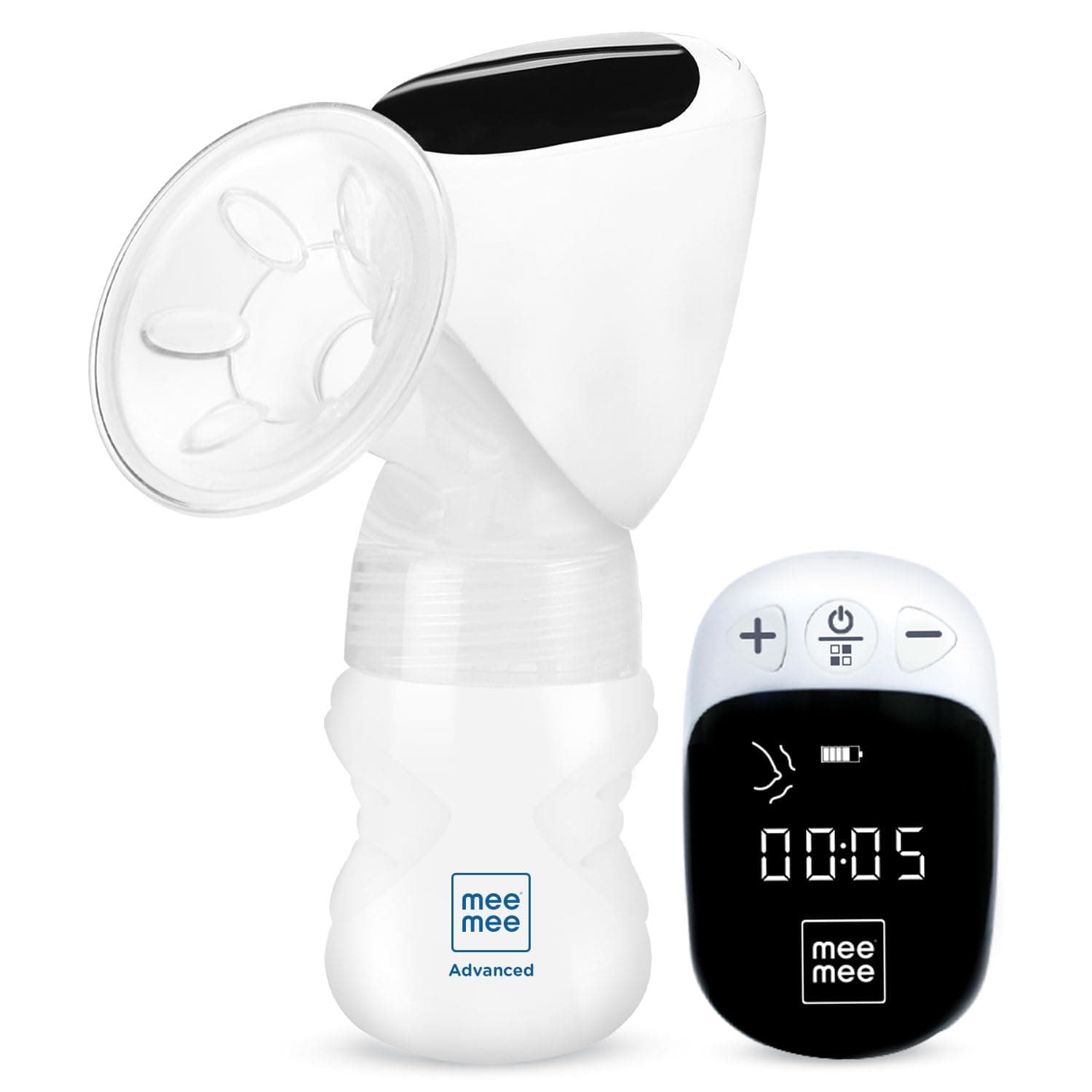 Mee Mee Advanced Digital Electric Breast Pump With USB Cable For Feeding Mothers | 3 Modes for Gentle Massage, 6 Suction Level & Let-Down Stimulation | BPA Free | Ideal for Nursing & Breastfeeding and Easy to Carry & Clean (White)