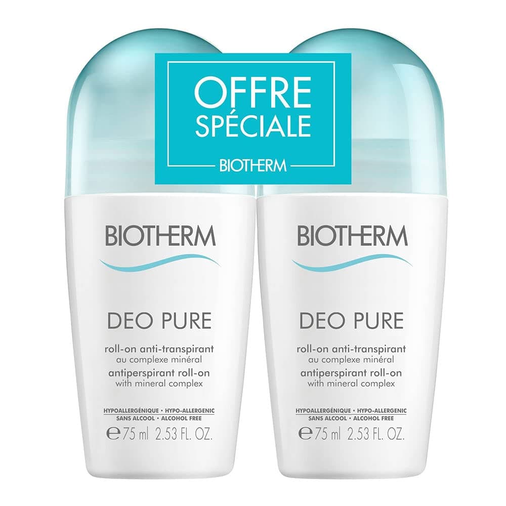 Biotherm Deo Pure Antiperspirant Roll-On 2 x 75ml