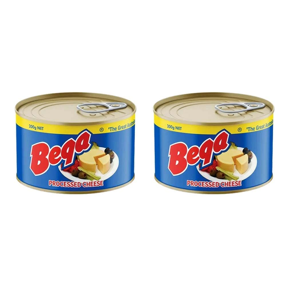 Bega Canned Cheese shelf stable processed cheddar cheese, 100% Real and made with pure cow milk, canned long-Term Storage Food (2 Cans)