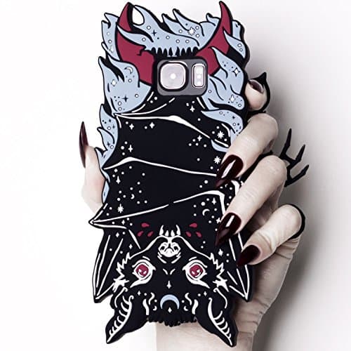 Rogue + Wolf Cute S6 S7 Galaxy Protective Phone Case Silicone Shock-Absorption Scratch Resistant Protection Cover for Girls Kawaii S6 Edge Cases - Vamp Bat