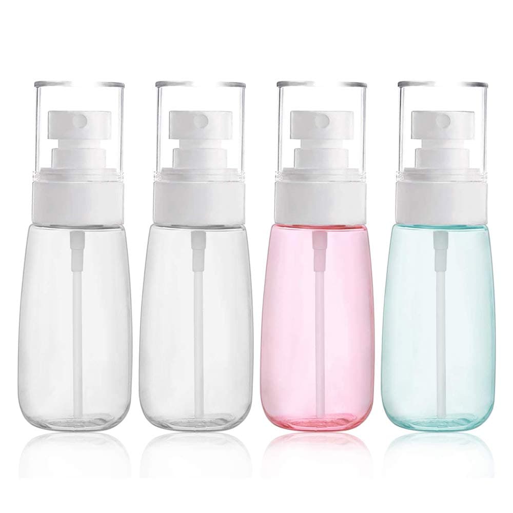 Spray Bottles, 3.4oz/100ml Plastic Refillable Containers Lotion Bottles Empty Fine Mist Spray Bottles for Cleaning,Face Hand Sanitizer, Essences, Perfume,Cosmetic (4 Pack)