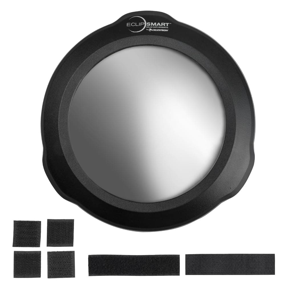 Celestron 94243 EclipSmart Solar Eclipse Telescope Filter – ISO 12312-2 Compliant, Secure Fit with Solar Safe Film, Works with 6” Schmidt-Cassegrain Telescopes, Black