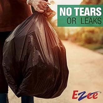 Ezee Live Life Ezee Way Black Medium Garbage Bags 90 Pcs | 19 X 21 Inch | 30 Pcs x Pack of 3 | Dustbin Trash Bag
