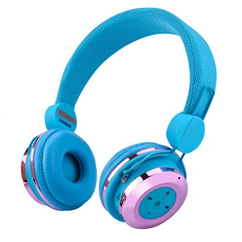 Aita BT804 Wireless Bluetooth Headphones with Built-in Mic, Foldable and Noise Canceling Headphones for Kids and Adults, Deep Bass Headset for iPhone, iPad, Smartphones etc (Blue)