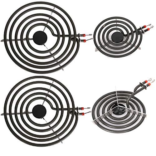 Electric Range Burner Element Unit Set for for Hardwick & Jenn Air & Kenmore & Maytag & Norge & Whirlpool Electric Range Stove- 2 pcs MP15YA 6" and 2 pcs MP21YA 8"