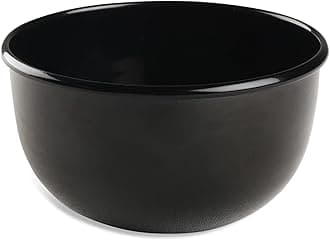 R Ayurveda Copper Unbreakable Metal Serving Bowl For Kitchen, Freezer, Ideal For Snacks, Rice, Salad, And Noodles Fruits Bowl - Black, 500 Milliliter