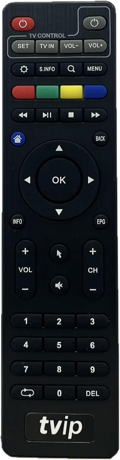 Original TVIP Remote Control Replacement, Guaranteed Compatibility with all tvip set top box tvip v605, v605se, v706, 705, v505