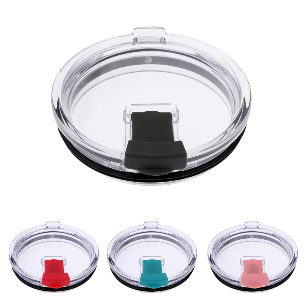 Wowobjects® Tumbler Replacement Lids, Spill Proof and Splash Resistant Lid for Cup 30oz Black