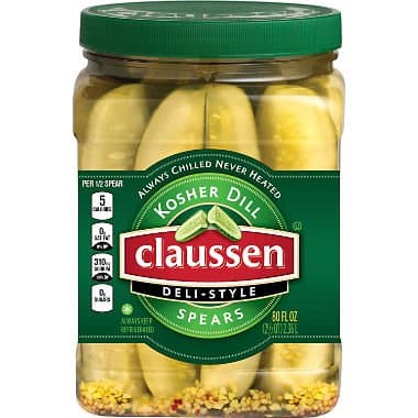 ClaussenDeli-Style Kosher Dill Pickle Spears 80 fl. oz. (pack of 3) A1