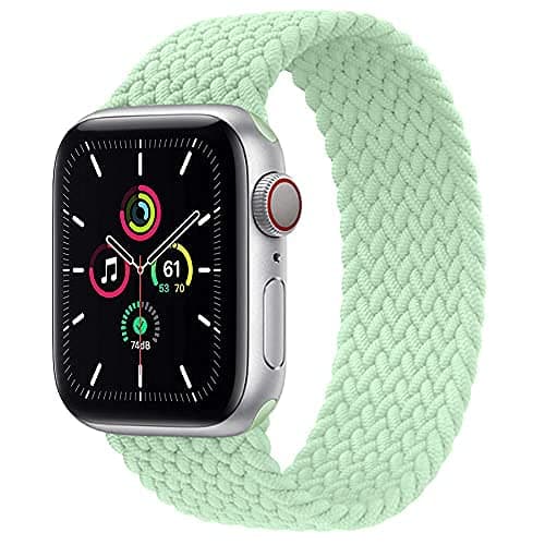 Braided Solo Loop Strap Compatible for Apple watch Band 44mm 41mm 38mm 40mm 42mm 45mm No Clasp or Buckles Nylon Sport Elastic Replacement Wrist band for Men Women for iwatch Series 7/6/SE/5/4/3/2/1