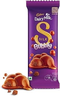 CadburyDairy Milk Silk Bubbly Chocolate Bar, 50g Pack of 2