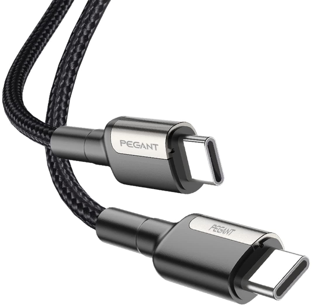 PEGANTUSB C Cable 65W Fast Charging Nylon Braided Power Delivery PD Type C Compatible with iPhone 15, iPad Pro/mini, MacBook Pro/Air, Samsung S23/S22/S20/S21/S10, Pixel, OnePlus and more (65W 1M)