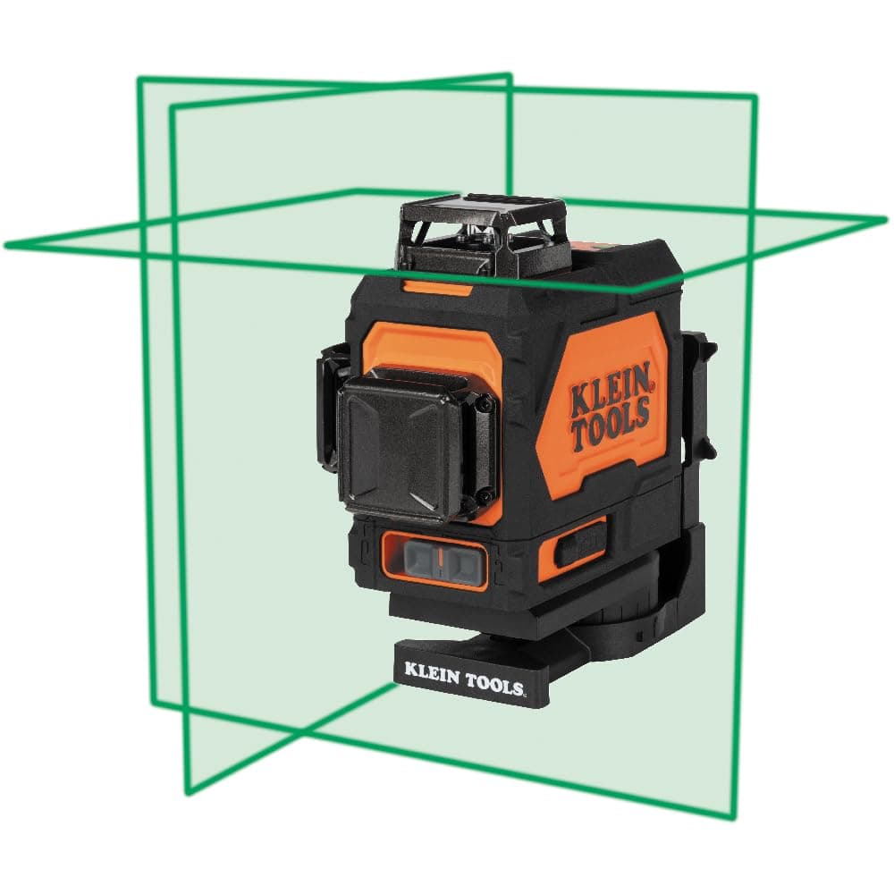 Klein Tools 93PLL Self-Leveling Laser Level with Bright Green 3x360-Degree Planes, Rechargeable Battery, Magnetic Mount