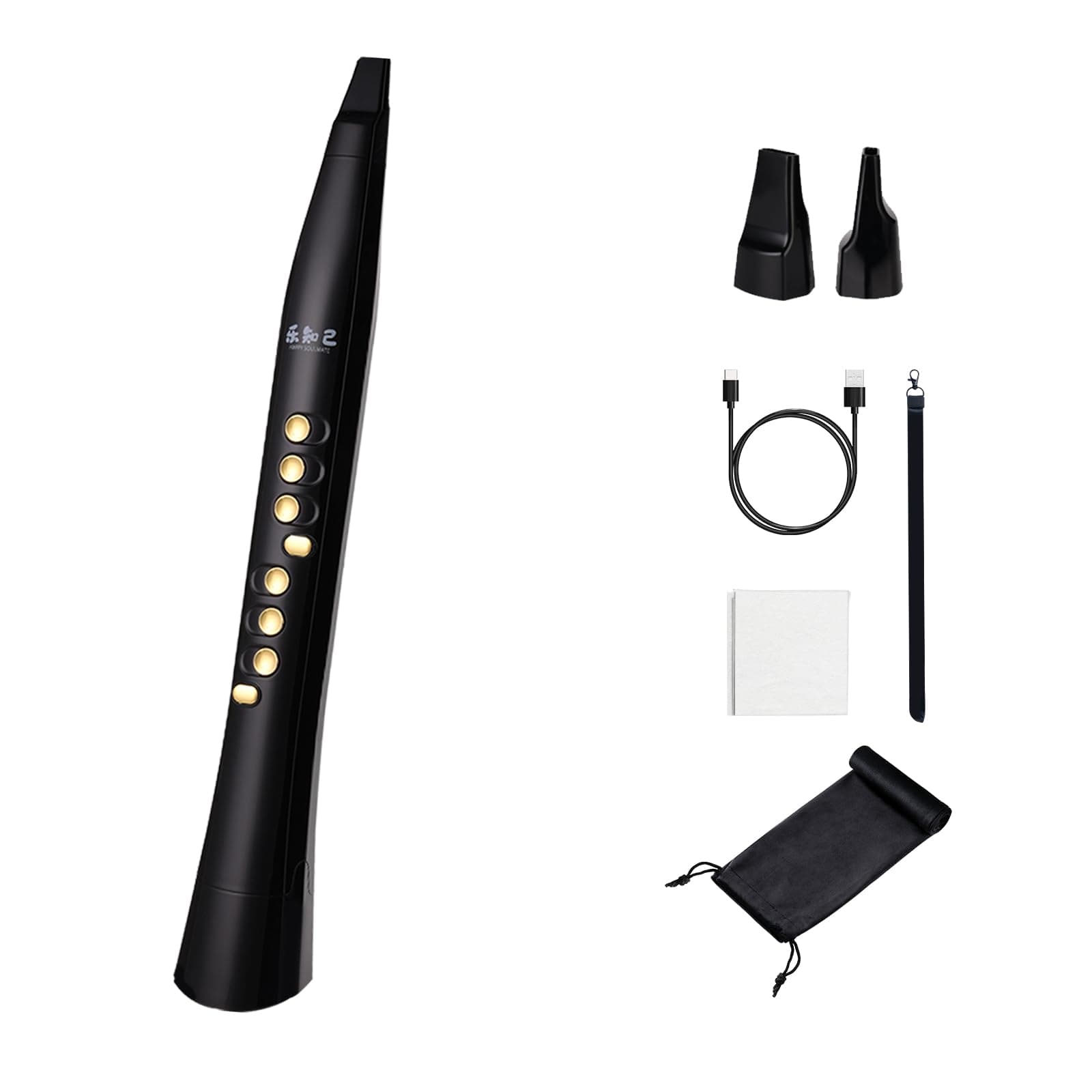 Y8 Digital Wind Instrument, Electronic Wind Instrument/EWI with Bluetooth,2 Nozzles,2 Fingerings,94 Tones,12 Keys,20W Speaker plug in Headphone, Audio for Kids Adults Students Beginners