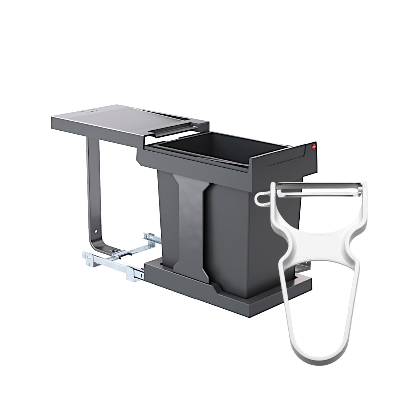 Hailo Built-in waste bin MS Swing 30.1/20 For hinged door cabinets from 300 mm width