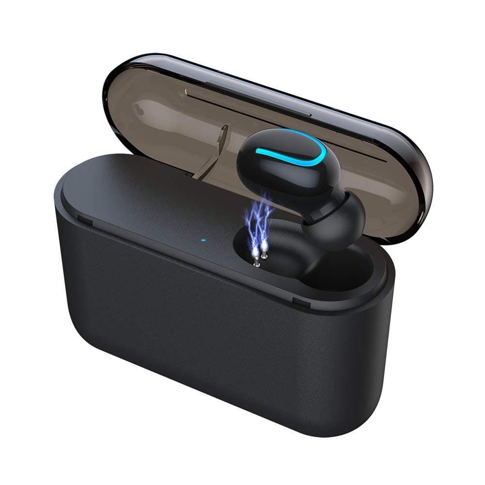 BESINPO Bluetooth Earbud, Smallest Bluetooth 5.0 Wireless Earbud Bluetooth Earpiece Invisible Earphone Car Headset 100 Hours Playing Time with 1450mAh Charging Box Enhanced Comfort - Single Earbud