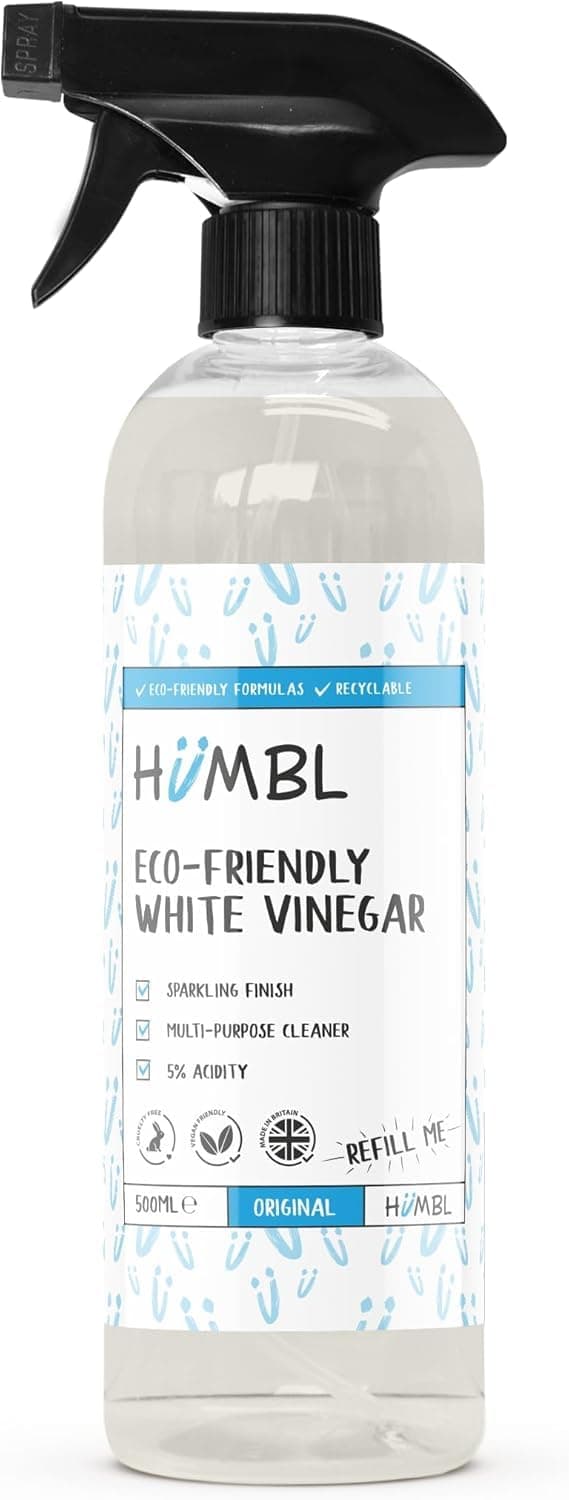 Eco White Vinegar Cleaning - All Natural Multi-Surface & Multi-Purpose Cleaner, Limescale Remover, Laundry Softener & More - 100% Vegan & Cruelty Free - 500ml