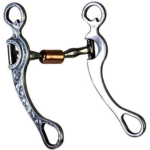 Western AL Engraved Mullen Roller Long Shank Bit