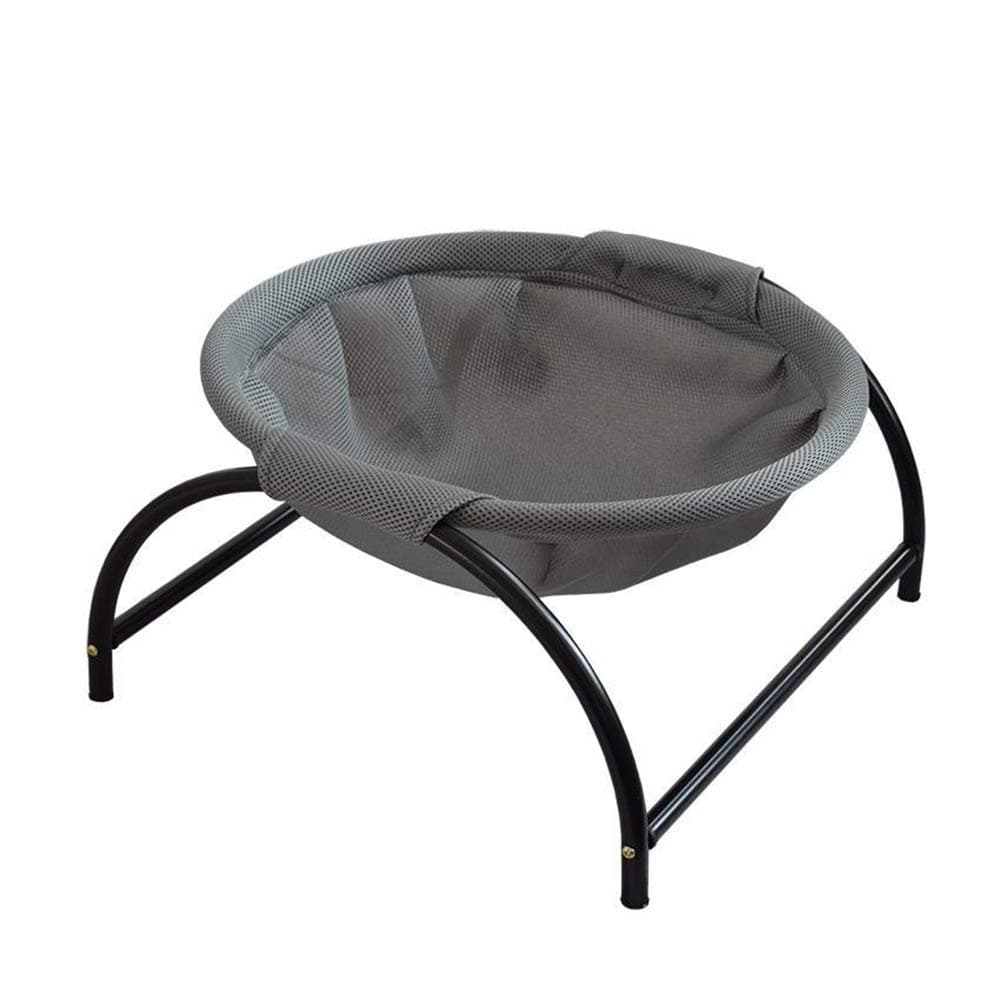 N/V Cat Hammock Bed, Elevated Pet Bed Breathable Hanging Nest with Detachable Cover and Heavy Duty Iron Frames Cat Cooling Cot for Kitty & Puppy (gray)