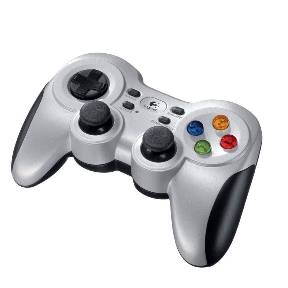 F710 Wireless Gamepad, 2.4 GHz Wireless with USB Nano-Receiver, Controller Dual Vibration Feedback, 4 Switch D-Pad, PC - Grey/Black