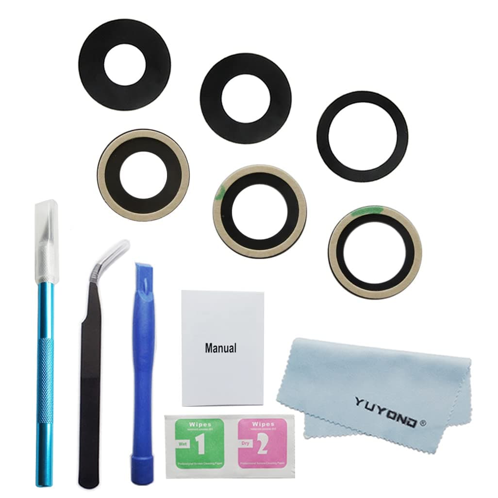 3pcs OEM Original Back Rear Camera Glass Lens Replacement for iPhone 12 Pro Max 6.7 Inch Adhesive Preinstalled with Installation Manual and Repair Tools Kit (for 12 Pro Max)