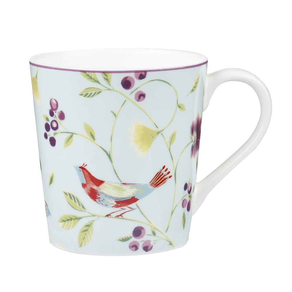 Collier Campbell Chestnut Mug Singing Birds, Ceramic, Blue/Multi-Colour, 28.5 x 18 x 9.2 cm