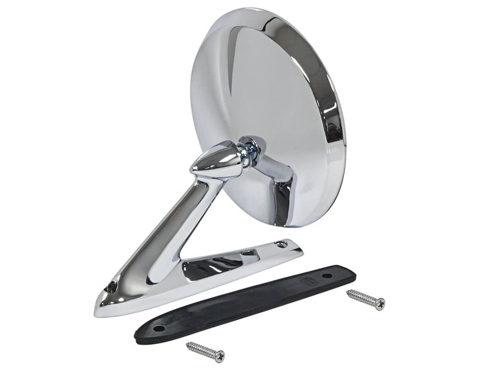 Compatible/Replacement For Outside Mirror Round RH or LH w/Hardware 1964-66 Mustang 1963-65 Falcon 1962-64 Fairlane 1966 Bronco (C3RZ-17696US)