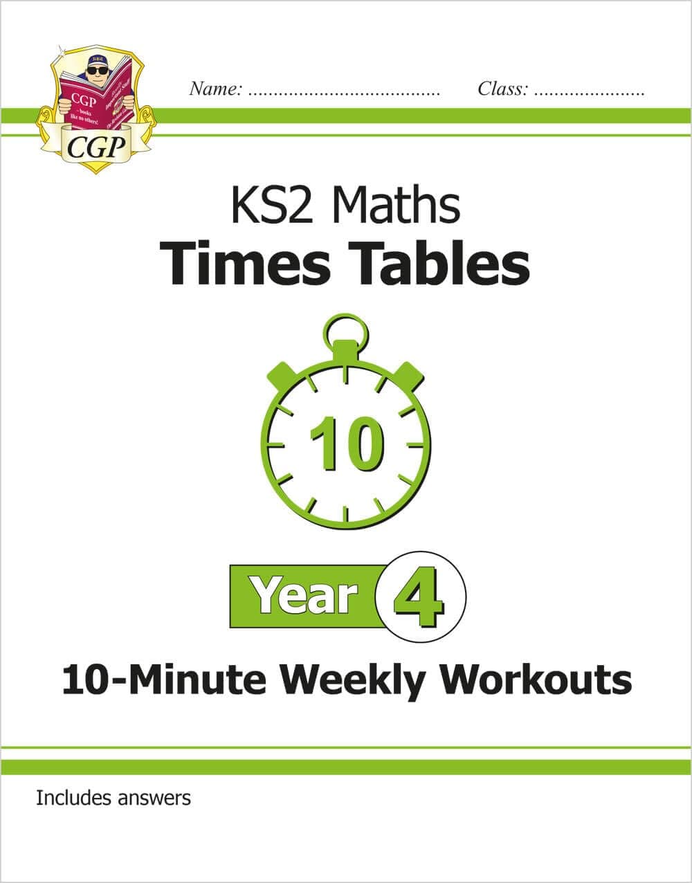 KS2 Maths: Times Tables 10-Minute Weekly Workouts - Year 4