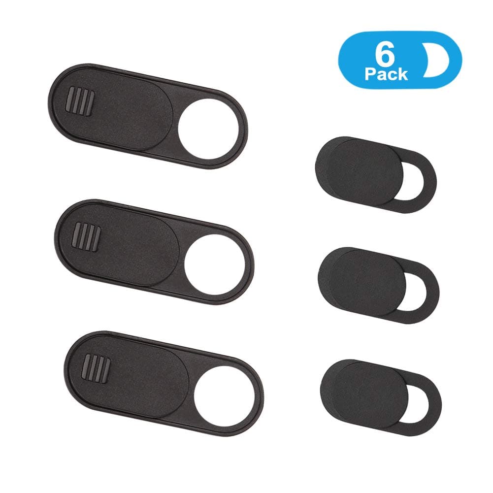 Webcam Cover, Web Camera Cover fits Laptop, Desktop, PC, MacBook Pro, iMac, Mac Mini, Computer, Smart Phone, Protecting Your Privacy Security 6-Pack