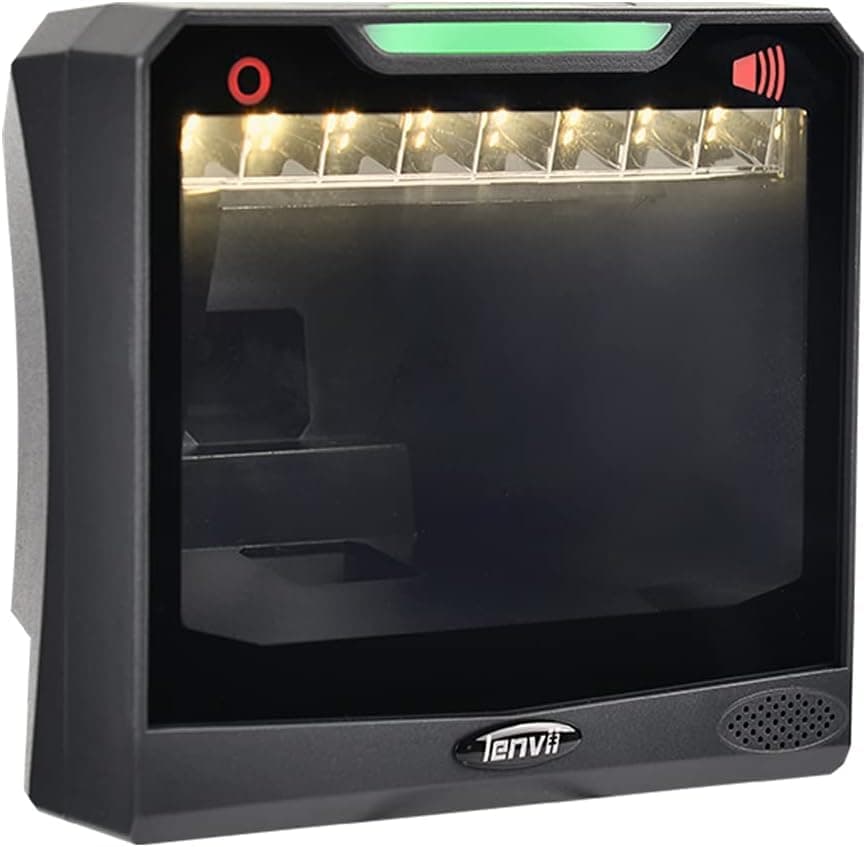 LENVII Desktop Barcode Scanner 2D | Handsfree QR Code Scanner | Omnidirectional Scanning 1D | 2D | QR Code | Support Reading Screen Codes | Compatible with WIN | MAC System