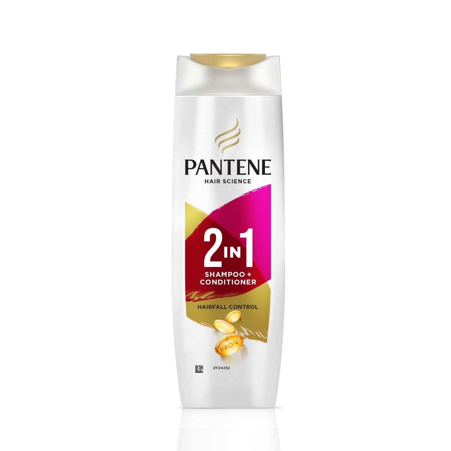 Pantene Advanced Hairfall Solution, 2in1 Hairfall Control Shampoo + Conditioner, Pack of 1, 180ML, Pink