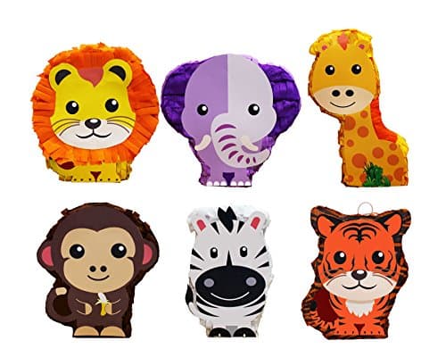 Mini Jungle Friends Pinatas (6 pcs.)