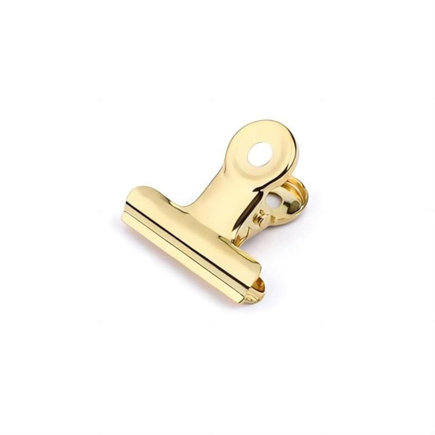 Coideal Small Gold Bull Hinge Clips, 30 Pcs Tiny Metal Binder Paper Clips for Tags Bags, Pictures Photos, Wire Grid Wall Decor, Office and Home Kitchen (Light Gold, 22mm)