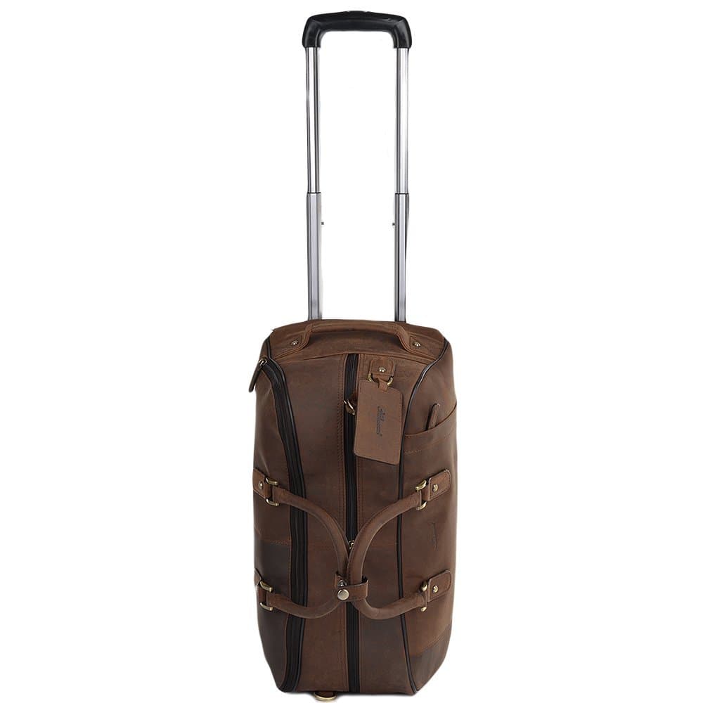 Ashwood Leather Wheeled Holdall Mud: Albert