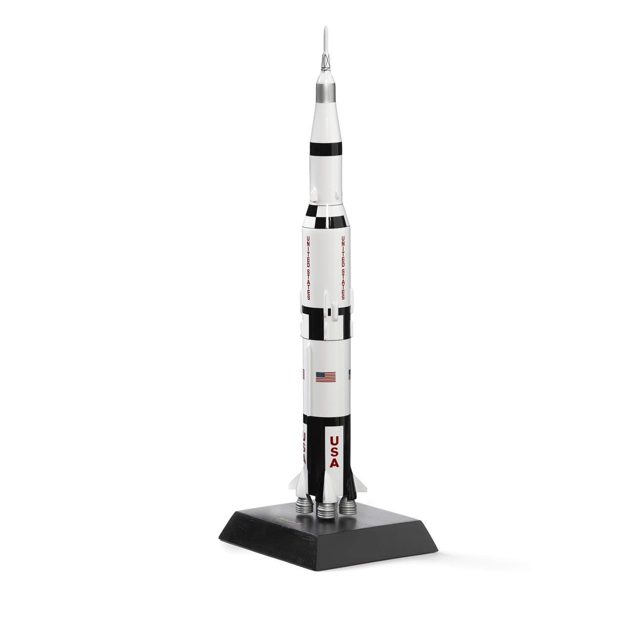 Saturn V with Apollo Capsule Wood Model