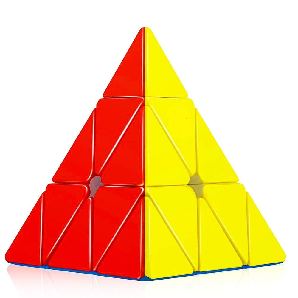 Pyraminx Pyramid 3X3X3 Triangle Cube 3X3 High Speed Stickerless Puzzle Cube Game Toy, Multicolor, Kids and Professionals