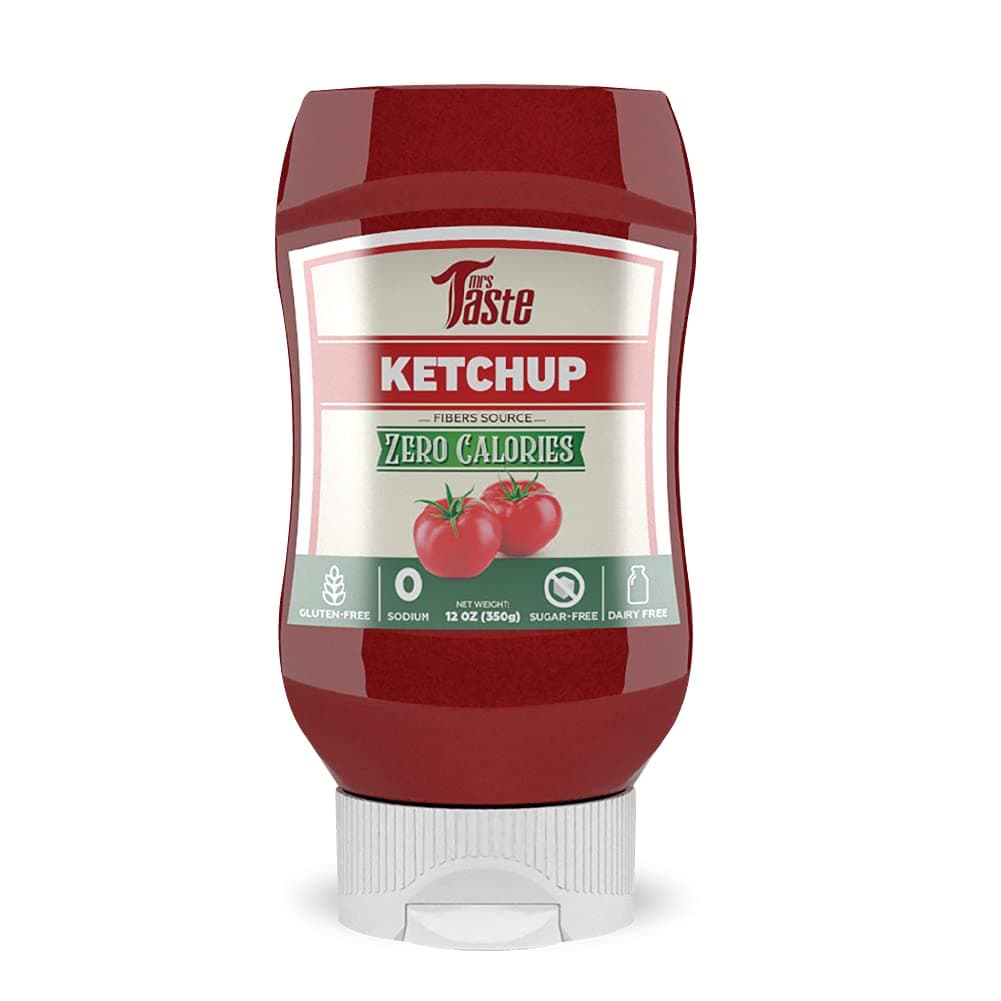 Sugar Free Ketchup, Zero Calories, Zero Sodium, Zero Sugar, High Fiber, Keto Friendly, Paleo Friendly, Condiments and Sauces (12 oz, Ketchup)