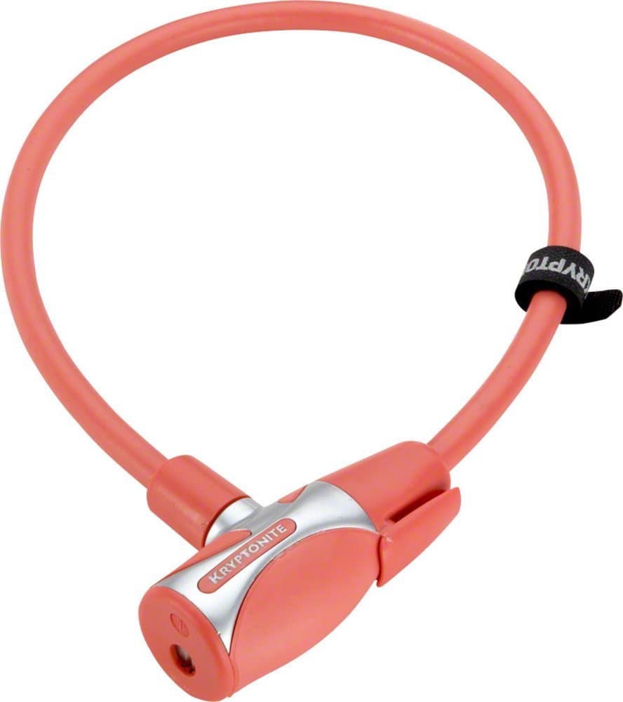 KryptoniteKryp Toflex 1265 Key Cable Bicycle Lock, Salmon, 65 cm