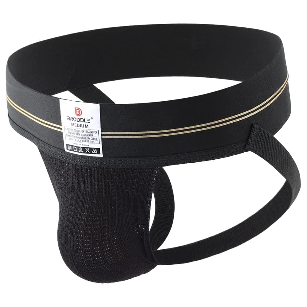 Men's Jockstrap Stretchy Nylon Mesh Pouch Performance Workout Athletic Supporters for Men