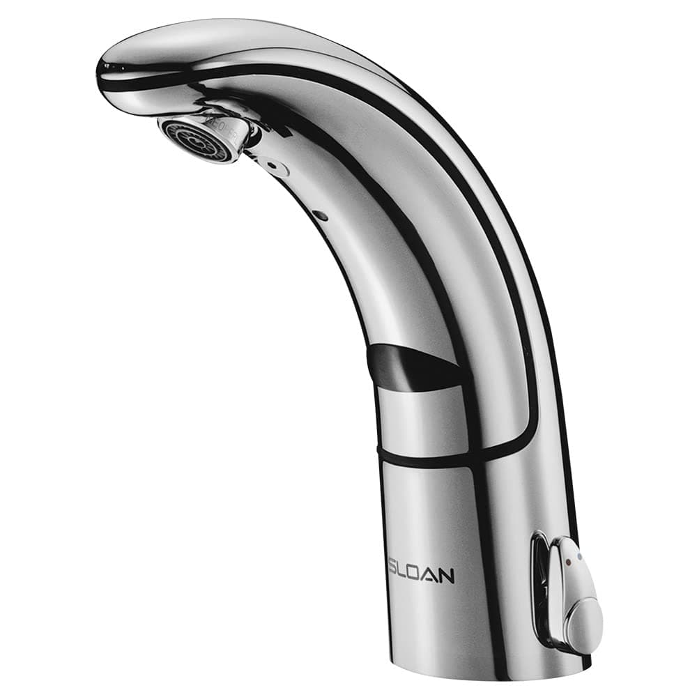 Optima EAF-100-ISM Sensor Activated Touch-Free Faucet, Commercial Grade with Mounting Hardware - 1.5 GPM Hardwired-Powered Deck-Mounted Mid Body, Polished Chrome Finish, 3335004